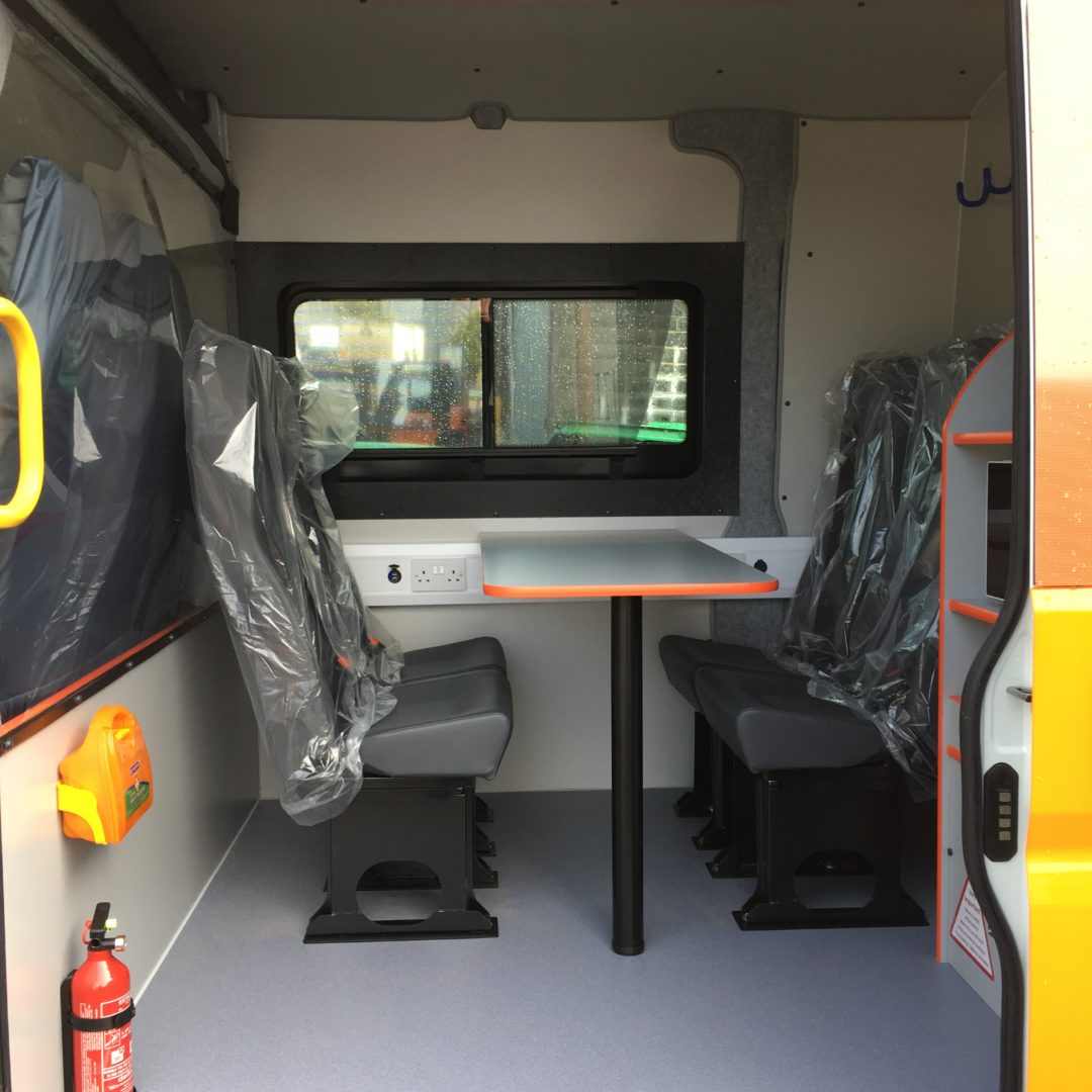 Interior of a FAS welfare van