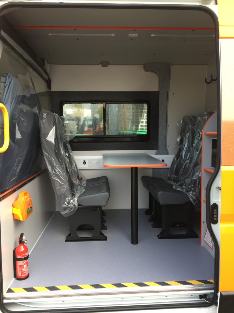 Interior of a FAS welfare van