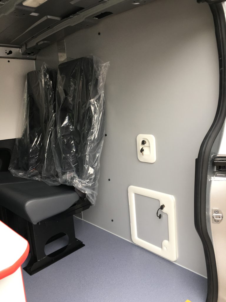 Interior of FAS kitted welfare van